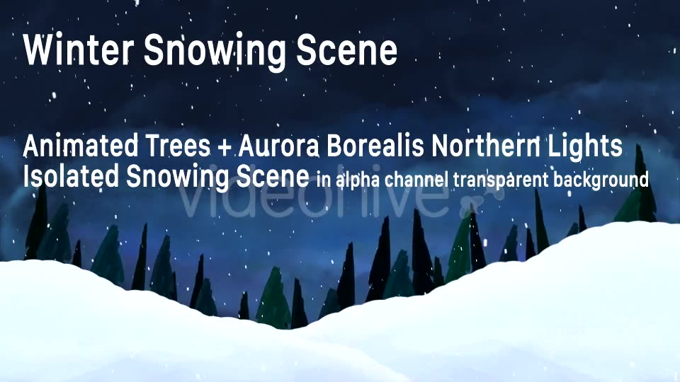 Winter Snow Particles and Aurora Borealis Lights Videohive 13633162 Motion Graphics Image 3