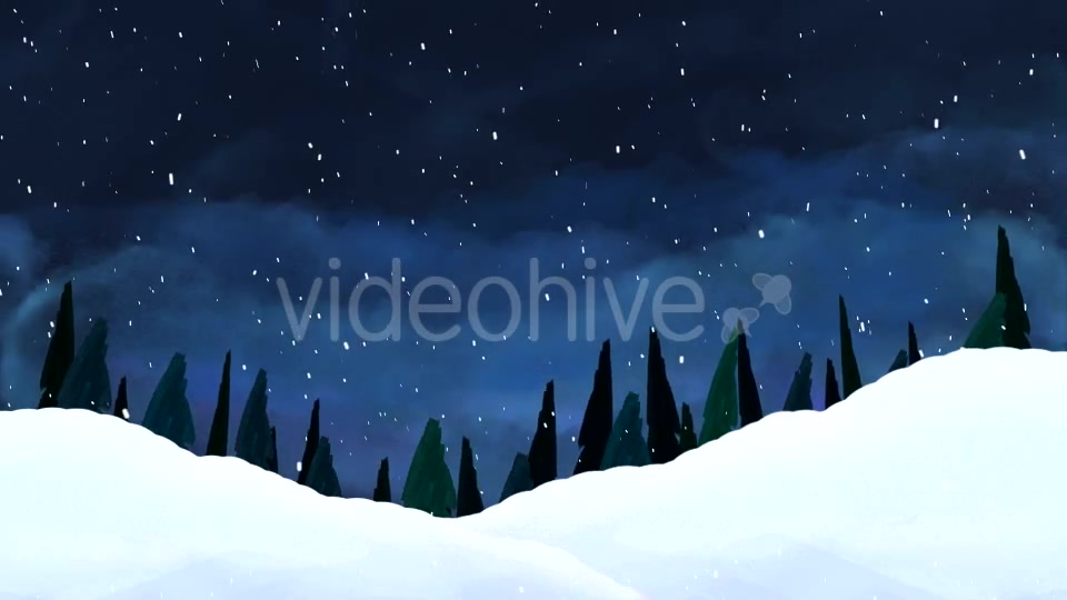 Winter Snow Particles and Aurora Borealis Lights Videohive 13633162 Motion Graphics Image 9