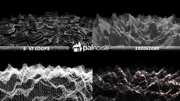 Wireframe Fields VJ (6 Pack) - 8098162 Download Videohive