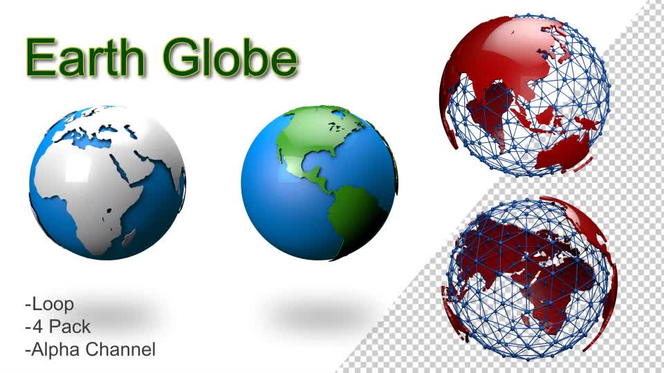 World Globe Pack 4 Videohive 21212399 Motion Graphics Image 1
