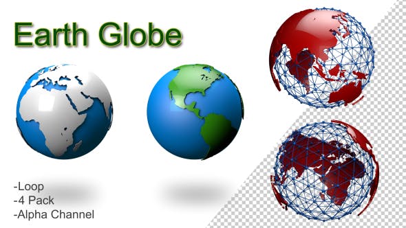 World Globe Pack 4 - Videohive 21212399 Download