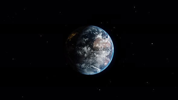 World Globe Rotating in Dark Black Universe Space - 24184112 Videohive Download