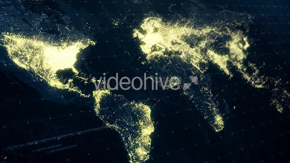 World Map at Night 4K Videohive 19200080 Motion Graphics Image 1