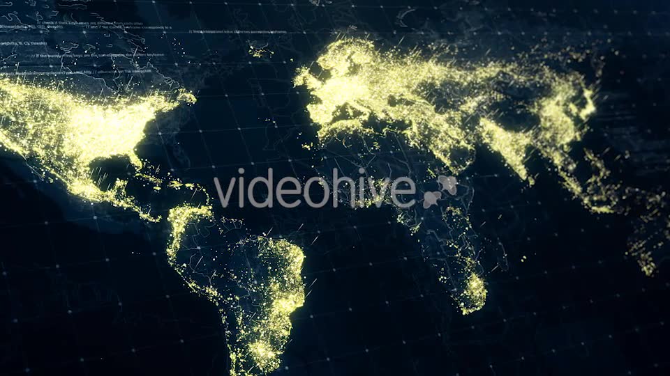 World Map at Night 4K Videohive 19200080 Direct Download Motion Graphics