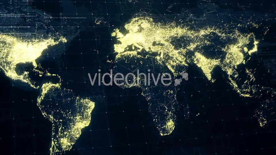 World Map at Night 4K Videohive 19200080 Motion Graphics Image 4