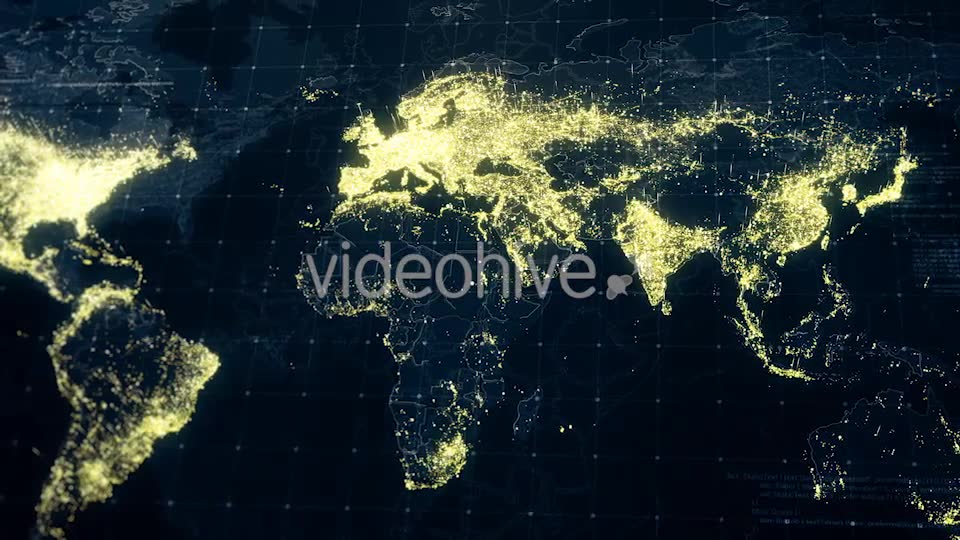 World Map at Night 4K Videohive 19200080 Motion Graphics Image 7