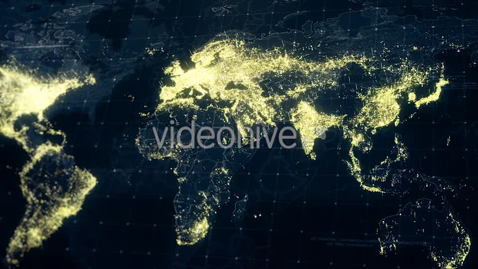 World Map at Night 4K Videohive 19200080 Motion Graphics Image 8