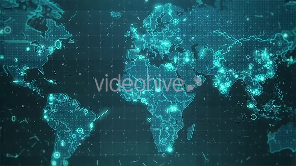 World Map Background Cities Connections 4K Videohive 18271155 Motion Graphics Image 1