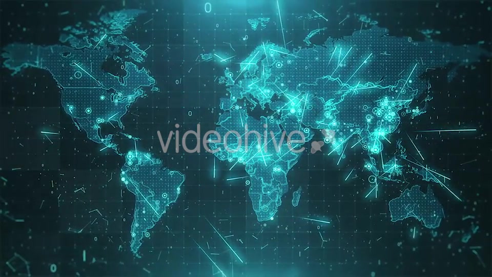 World Map Background Cities Connections 4K Videohive 18271155 Motion Graphics Image 3