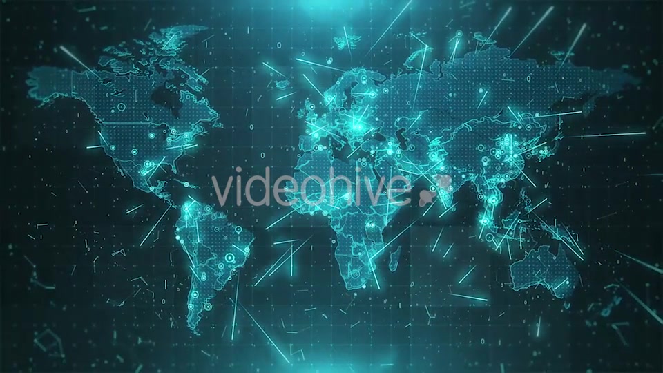 World Map Background Cities Connections 4K Videohive 18271155 Motion Graphics Image 4