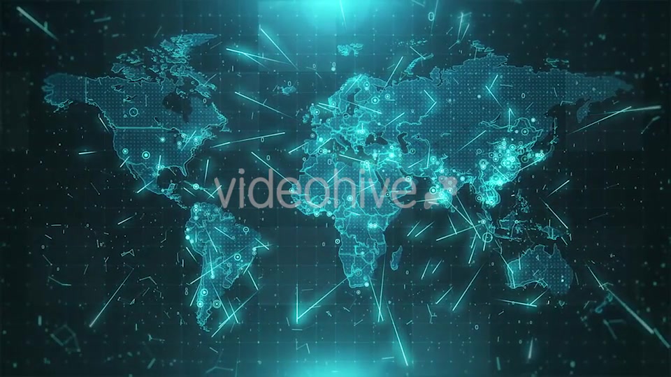 World Map Background Cities Connections 4K Videohive 18271155 Motion Graphics Image 5