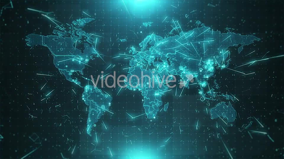 World Map Background Cities Connections 4K Videohive 18271155 Motion Graphics Image 7