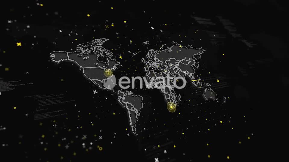World Map Global Connections HD Videohive 21564929 Motion Graphics Image 1