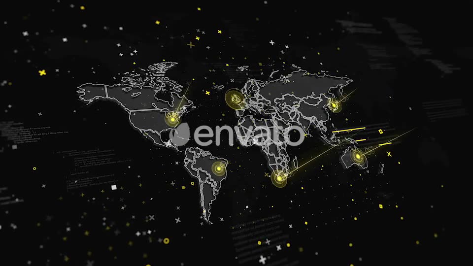 World Map Global Connections HD Videohive 21564929 Motion Graphics Image 2