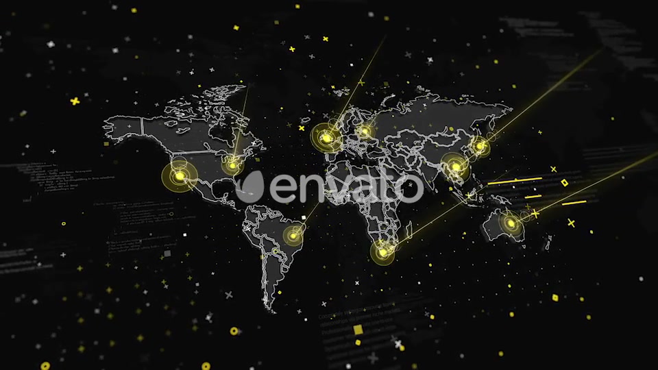 World Map Global Connections HD Videohive 21564929 Motion Graphics Image 3