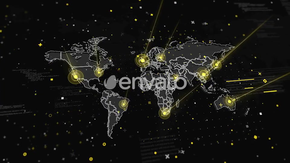 World Map Global Connections HD Videohive 21564929 Motion Graphics Image 4