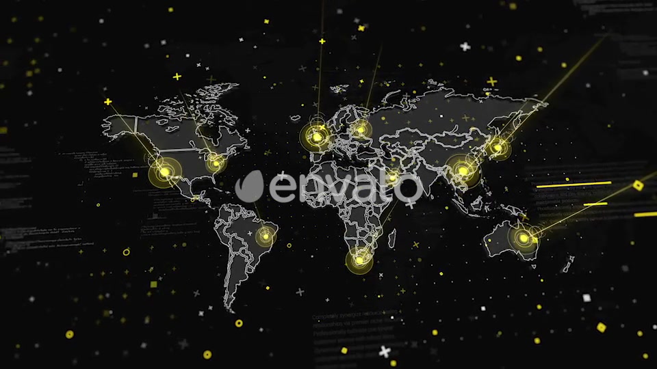 World Map Global Connections HD Videohive 21564929 Motion Graphics Image 5