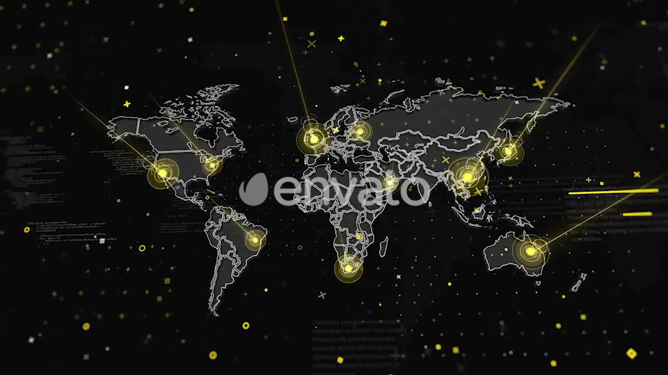 World Map Global Connections HD Videohive 21564929 Motion Graphics Image 6
