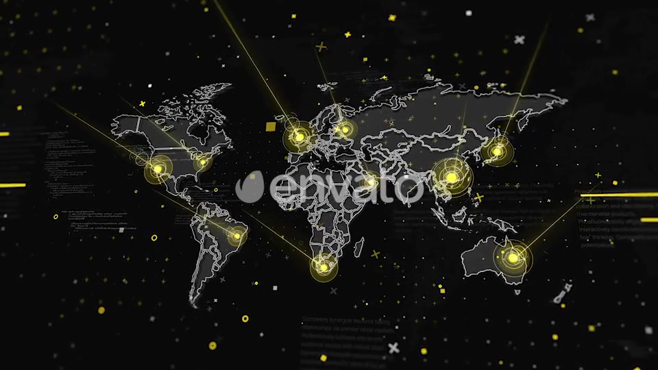 World Map Global Connections HD Videohive 21564929 Motion Graphics Image 7
