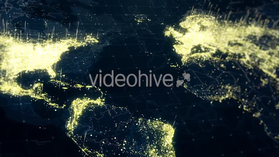 World Map Night Lighting Close View HD Videohive 19226293 Motion Graphics Image 9