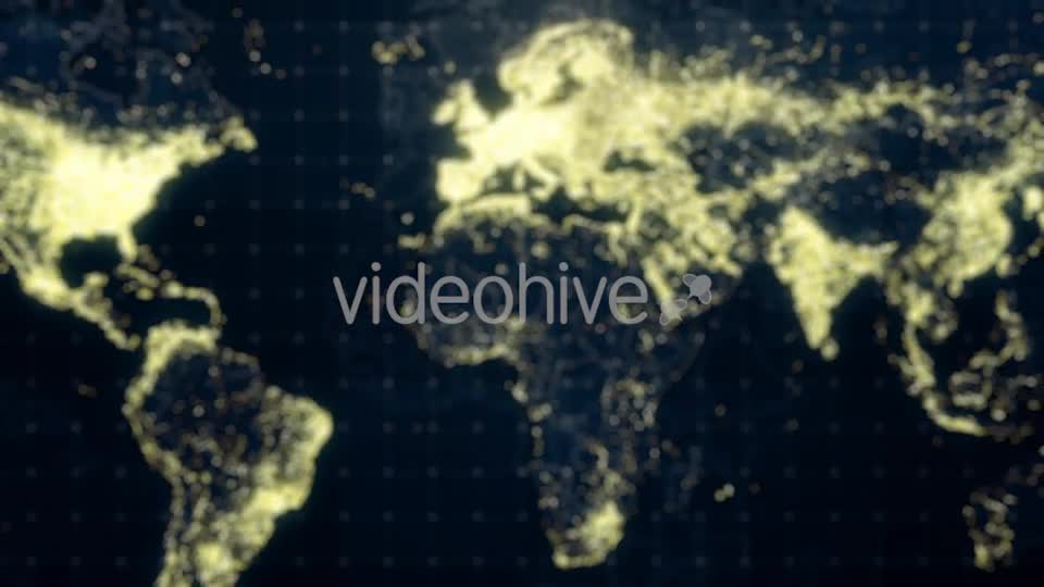 World Map Night Lighting Rollback 4K Videohive 19197777 Motion Graphics Image 1