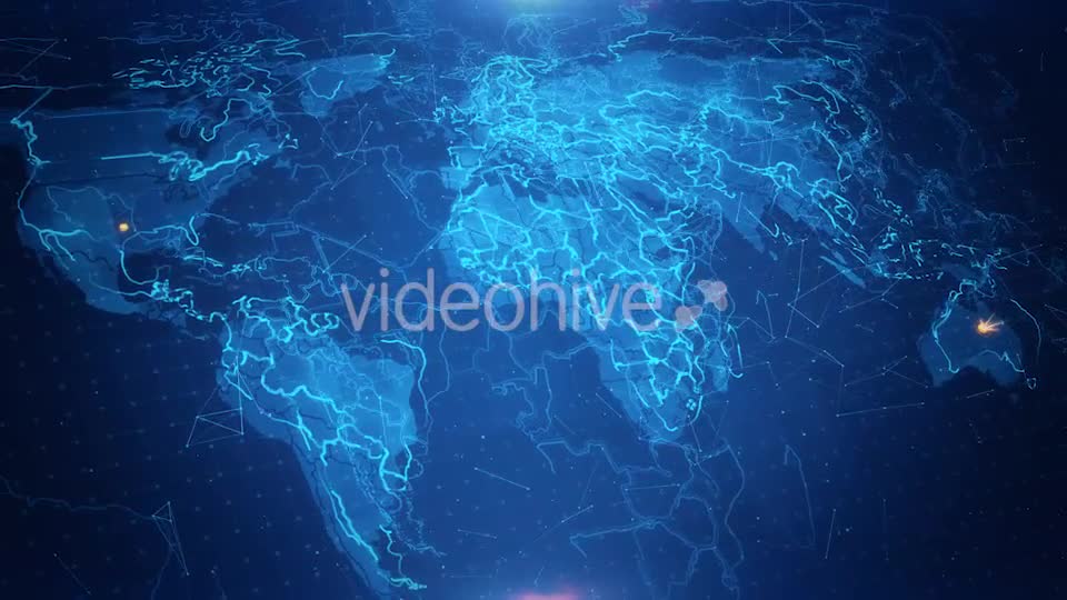 World Map on The Animated Background Videohive 18154547 Motion Graphics Image 1