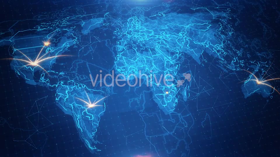 World Map on The Animated Background Videohive 18154547 Motion Graphics Image 2