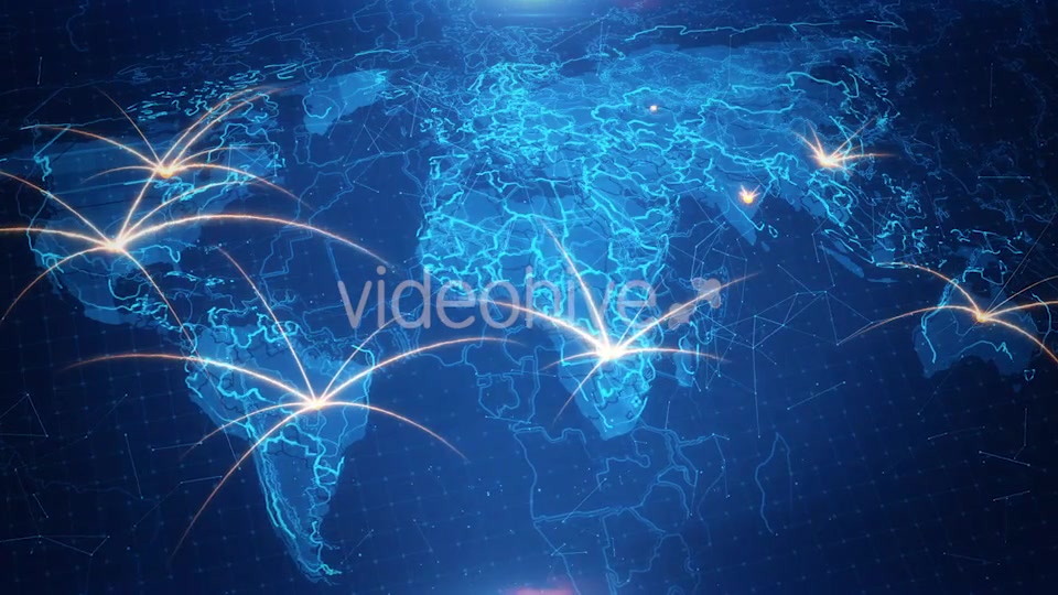 World Map on The Animated Background Videohive 18154547 Motion Graphics Image 3
