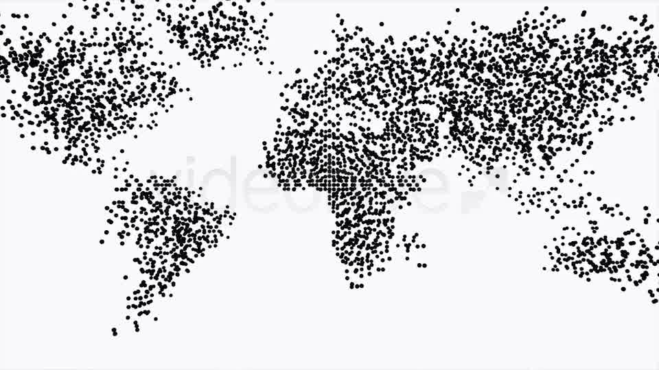 World Map Particle Formation Black & White Videohive 7895846 Download ...