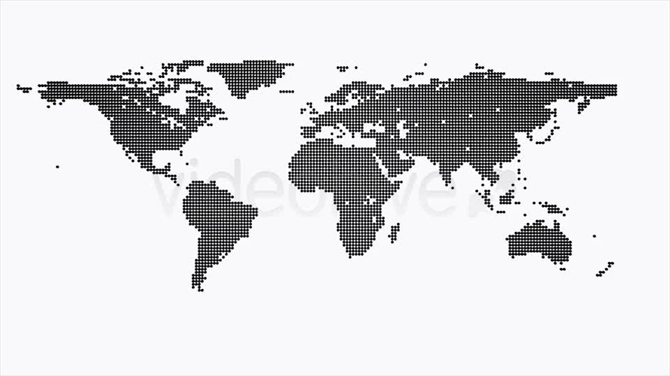 World Map Particle Formation Black & White Videohive 7895846 Motion Graphics Image 8