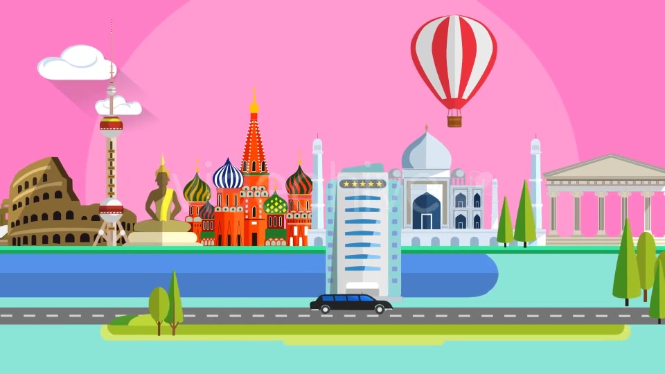 World Travel Flat Design Videohive 20214897 Motion Graphics Image 11