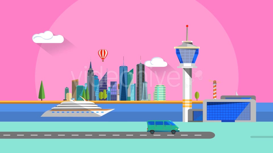 World Travel Flat Design Videohive 20214897 Motion Graphics Image 9