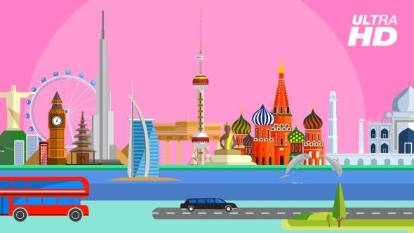 World Travel Flat Design - Download Videohive 20214897
