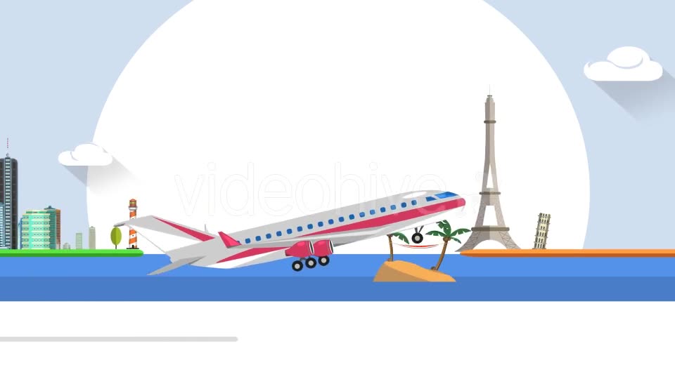 World Travel Flat Design Videohive 20213294 Motion Graphics Image 2