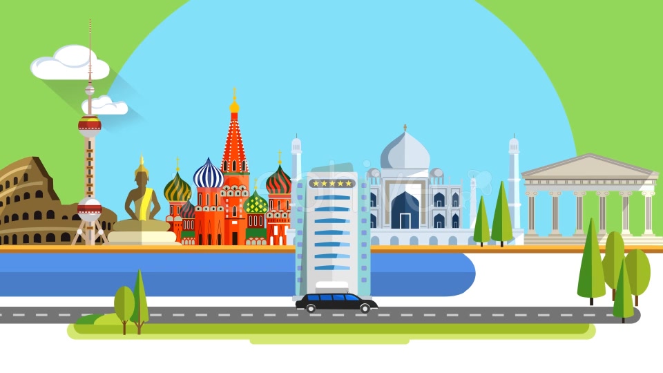 World Travel Flat Design Videohive 20213294 Motion Graphics Image 8