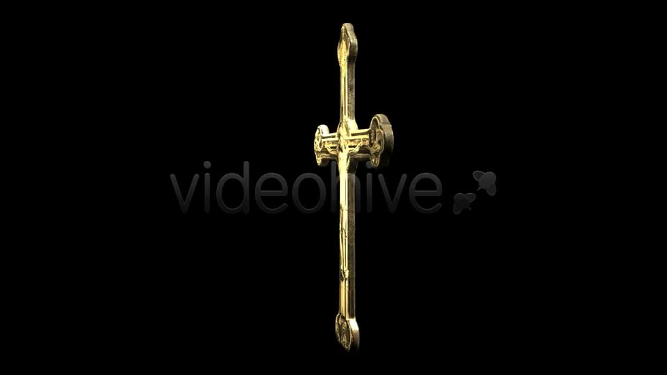 Worship Crucifix Old Gold Spinning Videohive 7167446 Motion Graphics Image 2