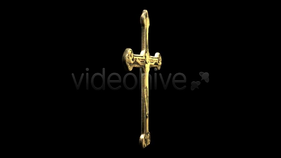 Worship Crucifix Old Gold Spinning Videohive 7167446 Motion Graphics Image 4