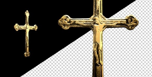 Worship Crucifix Old Gold Spinning - Download Videohive 7167446