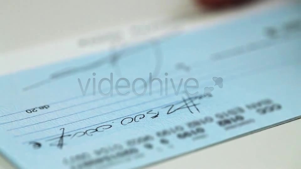 Writing A Check  Videohive 7874955 Stock Footage Image 10