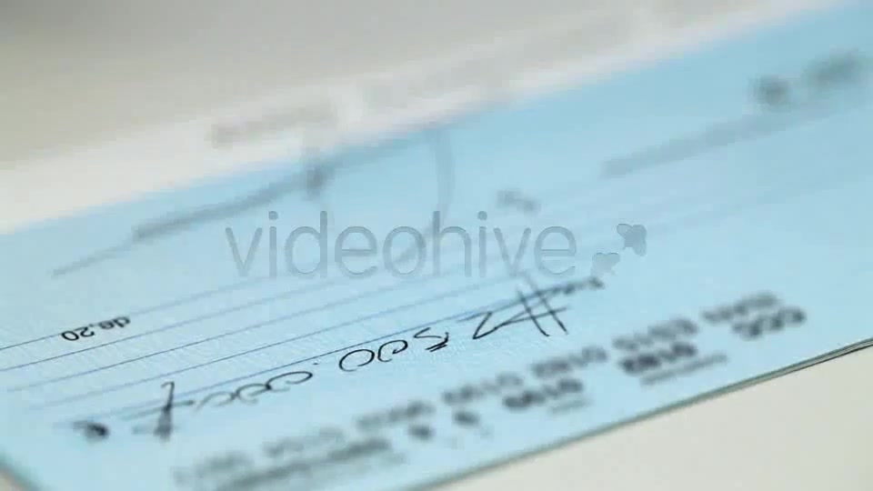 Writing A Check  Videohive 7874955 Stock Footage Image 11