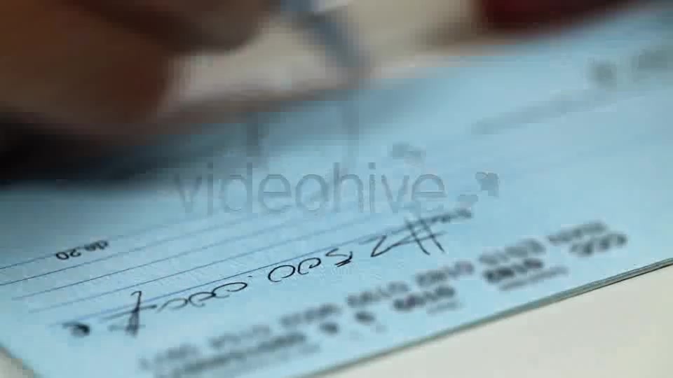 Writing A Check  Videohive 7874955 Stock Footage Image 7