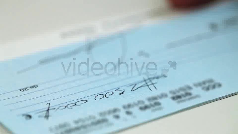 Writing A Check  Videohive 7874955 Stock Footage Image 8