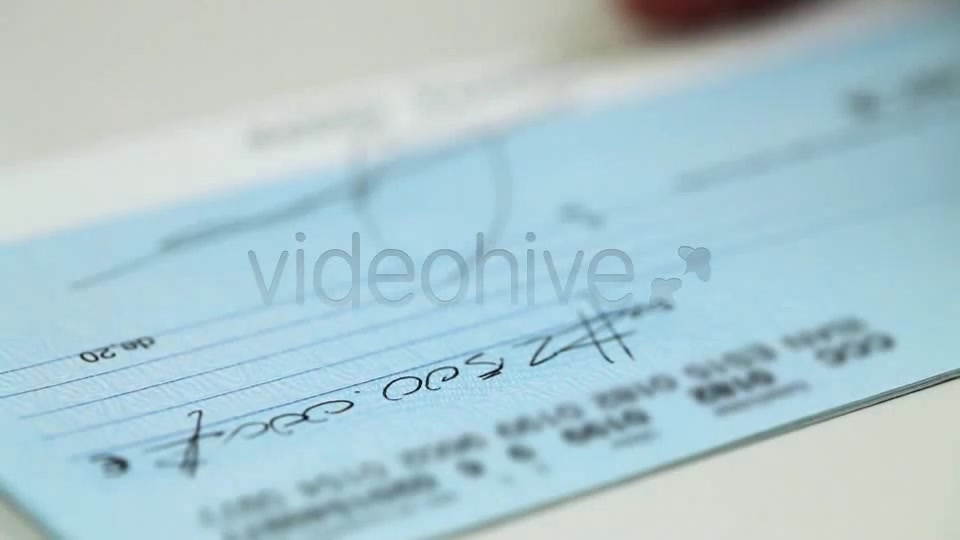 Writing A Check  Videohive 7874955 Stock Footage Image 9