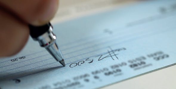 Writing A Check  - Download Videohive 7874955