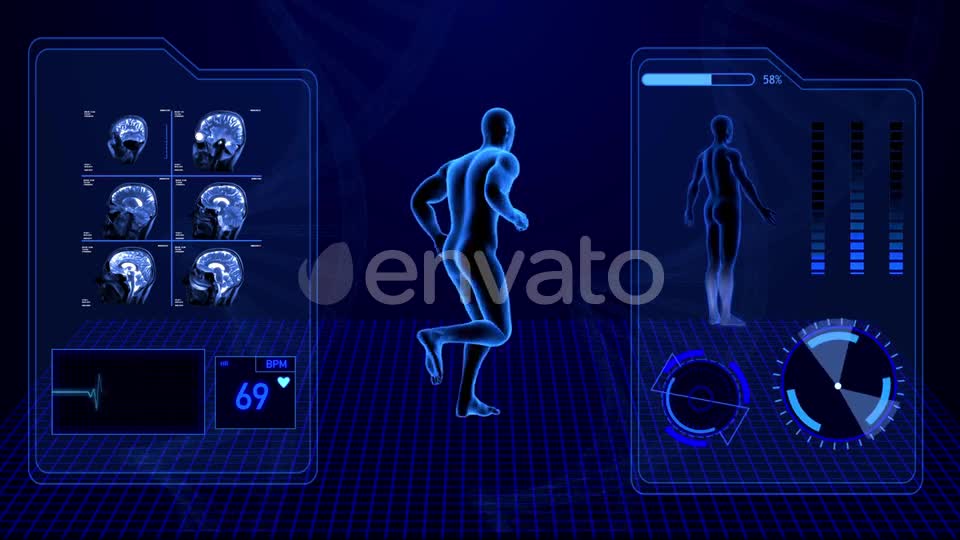 X Ray Radiology Scan of Human Body and Brain Health Data Infographic Videohive 25047951 Motion Graphics Image 7