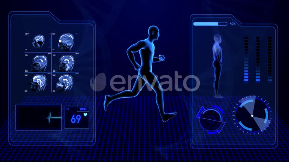 X Ray Radiology Scan of Human Body and Brain Health Data Infographic Videohive 25047951 Motion Graphics Image 8