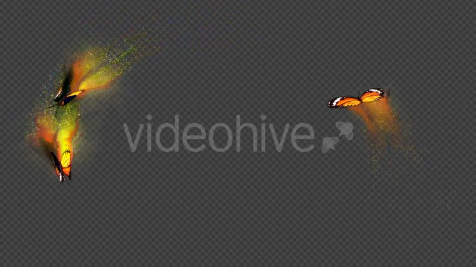 Yellow Butterfly Dynamic Flying Particle Tail Videohive 18599655 Motion Graphics Image 1