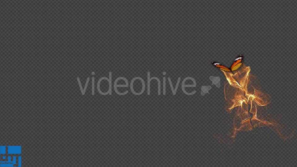 Yellow Butterfly Gorgeous Particle Light Trailing Flying V2 Videohive 18629944 Motion Graphics Image 1