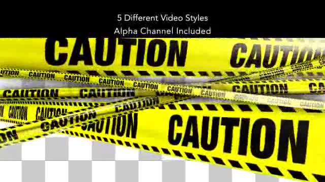 Yellow Caution Boundary Tape 5 Videos Videohive 4934392 Motion Graphics Image 1