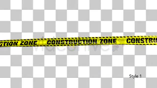 Yellow Construction Zone Boundry Tape 5 Videos Videohive 4941842 Motion Graphics Image 2